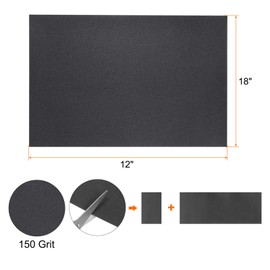 HARFINGTON 10pcs Sandpaper 150 Grit 18 x 12 Inch Waterproof Backing Silicon Carbide Abrasive Wet Dry Sanding Sheets for Wood Finishing, Metal Sanding, Automotive Polishing
