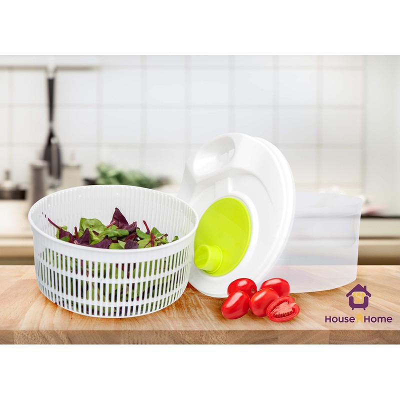 Plastic Large Salad Spinner Leaf Dryer Lettuce Veg Drainer Dressing