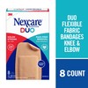 Nexcare™ Duo Bandages DSA-8-CA, Knee and Elbow, 8/pack