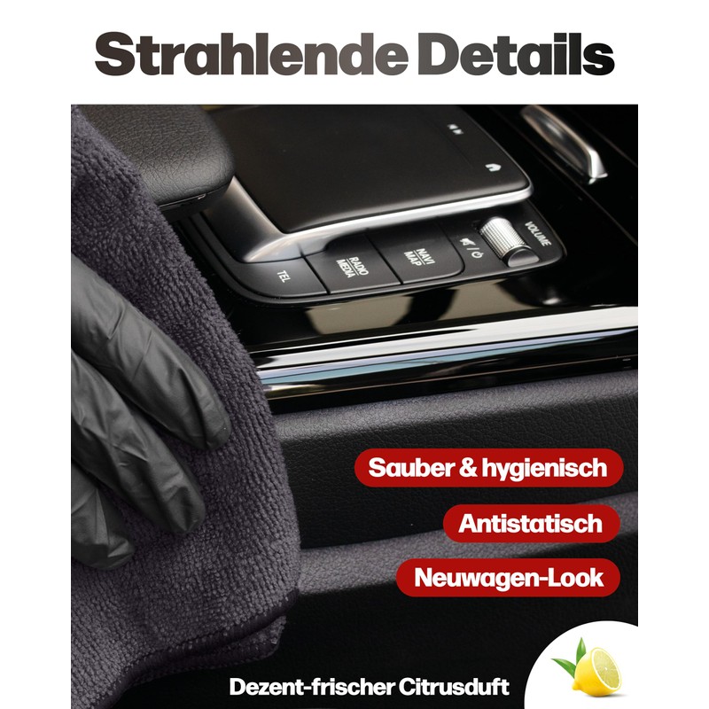 KESTRAL® Car cockpit care, plastic detailer with matte effect, removes