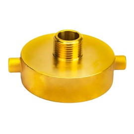 Brass Fire Hydrant Hose Adapter 2-1/2" NST (NH) Female to 3/4" GHT Male, Hydrant to Garden Hose Connector, Fire Hose Fittings