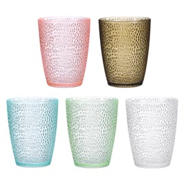 uxcell 10oz Acrylic Drinking Glasses, 1Set Plastic Reusable Tumblers Drinkware Unbreakable Water Glasses Cups Stackable & Dishwasher Safe for Home Outdoors Restaurant, Mixed Color