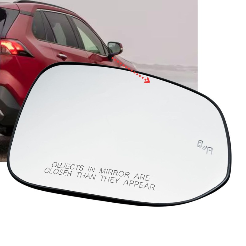 Passenger Right Side Mirror Glass Heated w/Blind Spot Without Auto