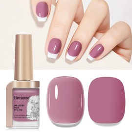 Bevimee Quick Dry Nail Polish, Jelly Nail Lacquer Non-Gel Nail Art Polish for Fall and Winter, Air Fast Drying Nail Pigment Oil-based High Coverage Fingernail Concealer Polish, 1PC 12ML Long Last