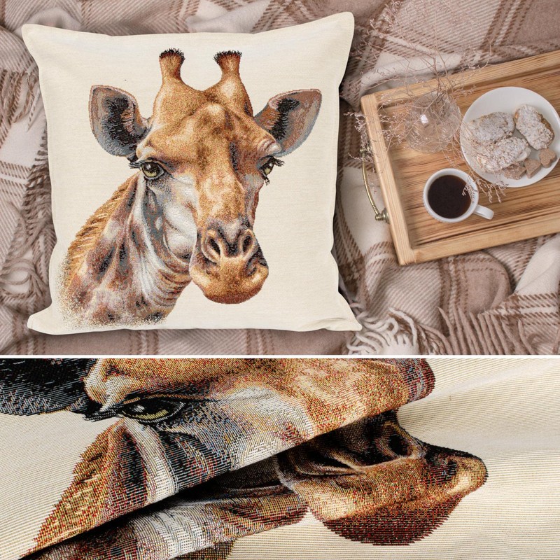 ANRO Cushion Cover Decorative Cushion Sofa Cushion Cover Tapestry Giraffe