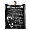 Step Dad Gift, to My Bonus Dad Blanket 50x60 Inch