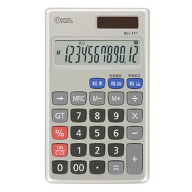 Ohm Denki KCL-111 12-Digit Calculator (Notebook Size, 2 Power Supply, Tax Calculator Included, Notebook Cover Included)