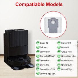 20 Pack Dust Bags for Roborock Saros 10/10R, Qrevo, Qrevo S/Slim, Qrevo Plus, S8 MaxV/Max Ultra, Replacement Vacuum Cleaner Bags for Qrevo Pro, Qrevo MaxV/Pro/Curv, 3.0L Large Capacity