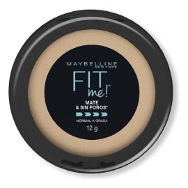 Base de maquillaje en polvo compacto Maybelline FIT Me! Mate & Sin Poros Polvo compacto Maybelline Fit Me 220 Natural tono natural beige - 12mL 12g