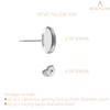 BEADNOVA Cabochon Setting Post 60pcs Blank Earring Studs 8mm Stainless