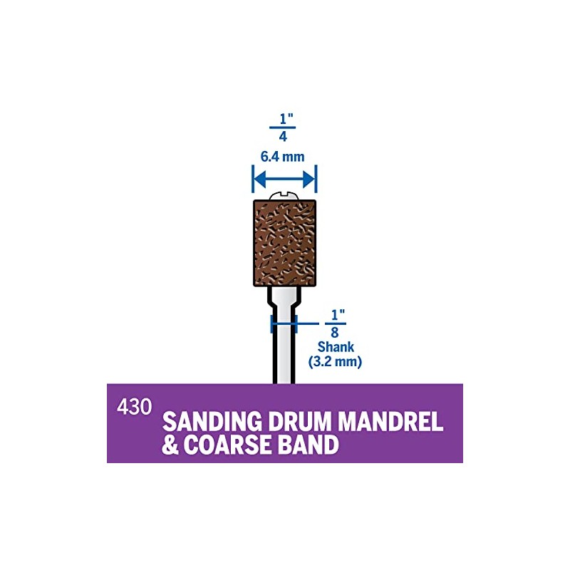 Dremel 430 1/4 Inch Drum Sanding Mandrel