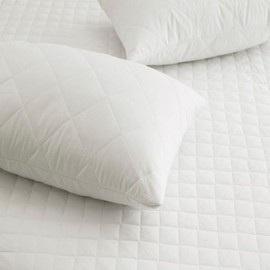 100% Cotton Quilted Zipper Pillow Protector Breathable in Pair Pack (Junior ( 40x60 Cm ))