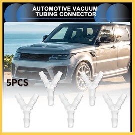 REPAIROCK Automotive Vacuum Tubing Connector, 5/16" Car Y Shaped 3 Way Vacuum Line Fittings Plastic Translucent, 5 Pcs Auto Replacement Parts