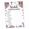 Inkdotpot 50-Pack Wedding Word Scramble Bridal Shower Game Cards Floral