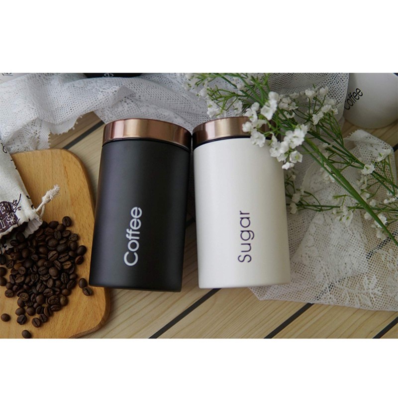 LOVIVER #N/A 3pcs Metal Containers with Lids, Coffee, Tea, Sugar