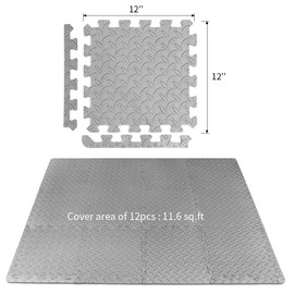 12PCS 30*30cm Protective Floor Mat Anti-slip Bubble Bowl Foam Exercise Cushion