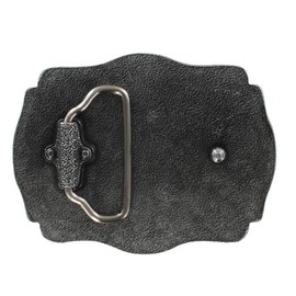 eeddoo® Gürtelschnalle - antikes Kreuz rot/schwarz verziert (Buckle für Wechselgürtel für Damen Herren | Belt Frauen Männer Oldschool Rockabilly Metall Gothic Wave Rock Biker Western Trucker Skull)