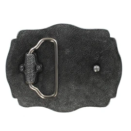 eeddoo® Gürtelschnalle - antikes Kreuz rot/schwarz verziert (Buckle für Wechselgürtel für Damen Herren | Belt Frauen Männer Oldschool Rockabilly Metall Gothic Wave Rock Biker Western Trucker Skull)