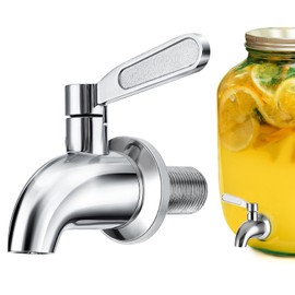 Stainless Steel Spigot for Beverage Dispenser, No Leakage Water Spout Drink Bucket Tap Glass Water Jug Spout Faucet Water Dispenser Replacement Parts