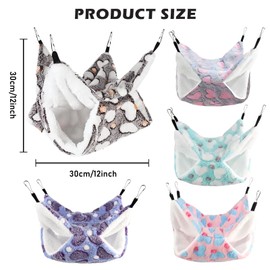 Guinea Pig Hammock, Guinea Pig Cuddly Cave, Hammock for Small Animals, Ferret Toy, Rat Cage Accessories for Rat, Rodent, Chinchillas, Totoro, Hamster, Ferret, Mice, 30 x 30 cm, Pack of 5