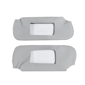 Pair of Car Sun Visor Cover Gray Fit for Chevy Camaro for Pontiac Firebirde 1993-2002, Left and Right Side Leather Sunvisor