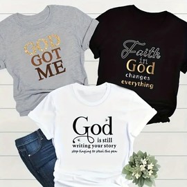 3pcs Inspirational God Got Me Flower Leaf Iron On Transfers for T-Shirts Rub on Transfers Stickers Vinyl Ready to Press Stickers Iron on Decals for T-Shirts Clothing Hoodie DIY Crafts