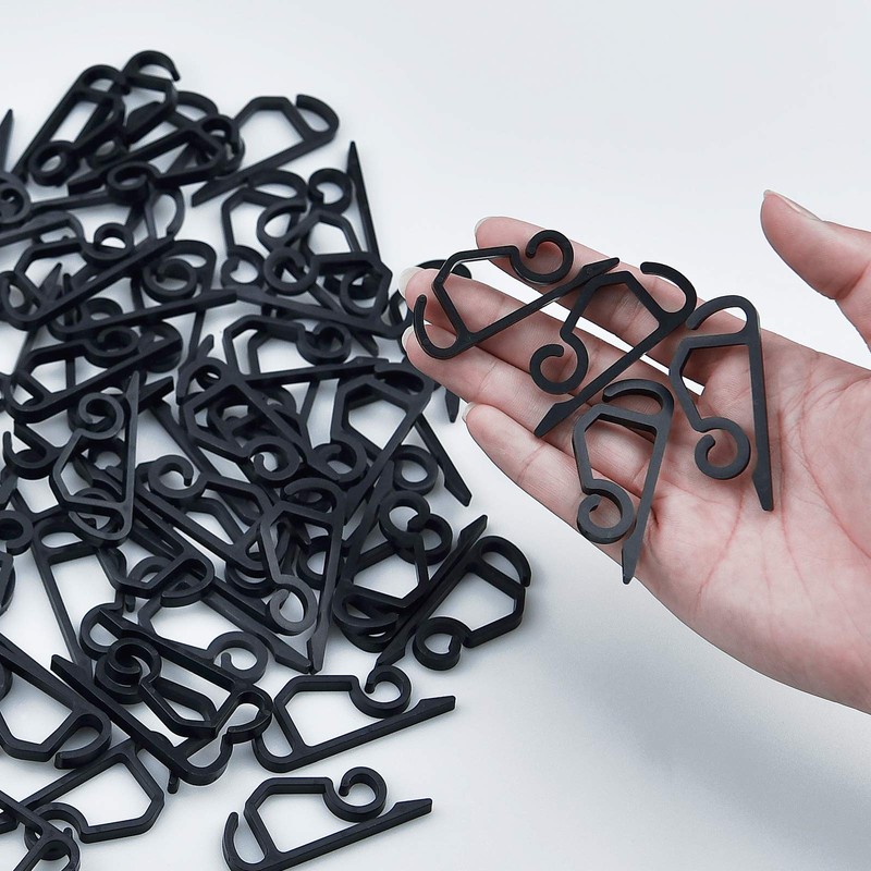 TITE 100 PCS Mini Plastic Gutter Hanging Hooks Outdoor Christmas