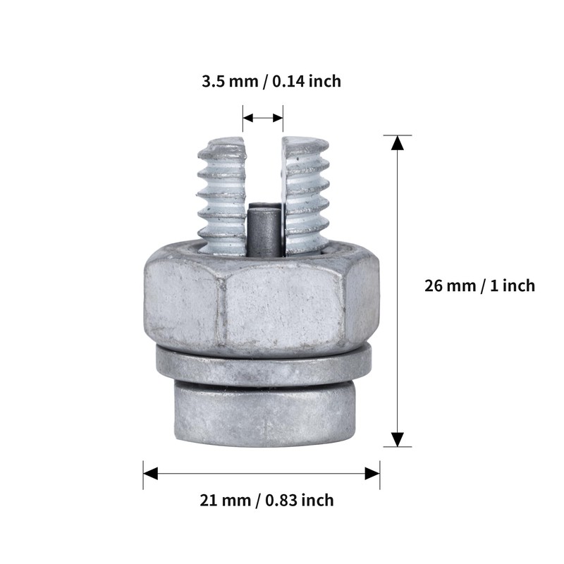 Split Bolts Electrical Fence Connector Wire Join Clamp Split Bolt