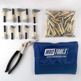 50 3/16 Zephyr Kwik-Lok Cleco Fasteners + Cleco Pliers + Clamps w/Carry Bag (KZ1S50-3/16SG)