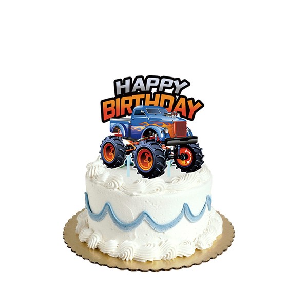 Decoración para cupcakes de Monster Truck para niños, fiesta de