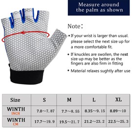 Drasry UV Fishing Gloves Fingerless Sun Protection Men Women UPF50+SPF for Kayaking Paddling Hiking Sailing Rowing Driving (Blue, XL)