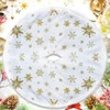 120 cm Christmas Tree Skirt, Christmas Tree Blanket White Gold