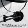 Wall Mounted Makeup Mirror 3X Magnification 360 Degrees Swivel Extendable