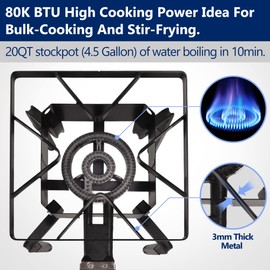 ARC 100,000BTU Propane Outdoor Burner Camp Gas Stove,with Removable Legs,Ideal for Woks, Skillets and Pots