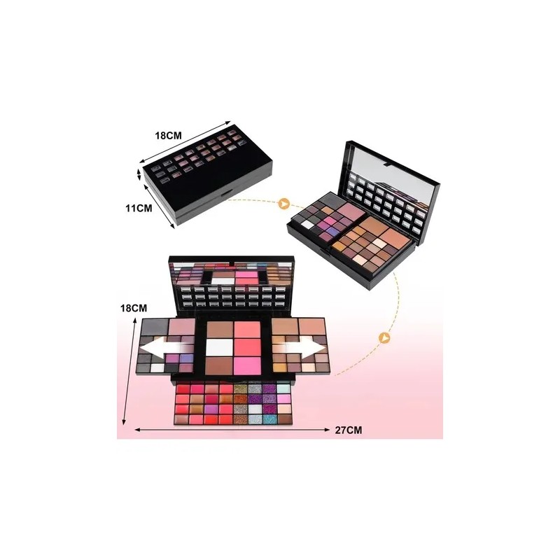 74 Colores Paleta De Maquillaje Profesional Kit Combinado
