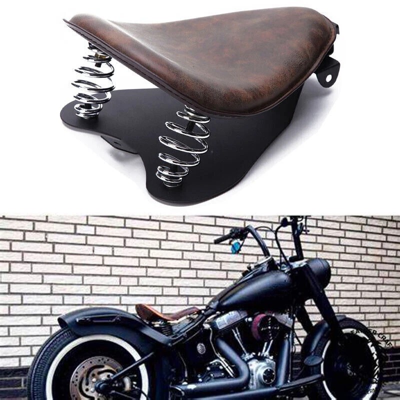 GOODFITMENT Motorcycle Spring Solo Seat For Harley Bobber Chopper Heritage