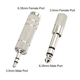 EBOOT 4-Piece Headphone Adapter Set, 6.35mm Male to 3.5mm Female, Metal Construction, 360 Degree Grip Treads