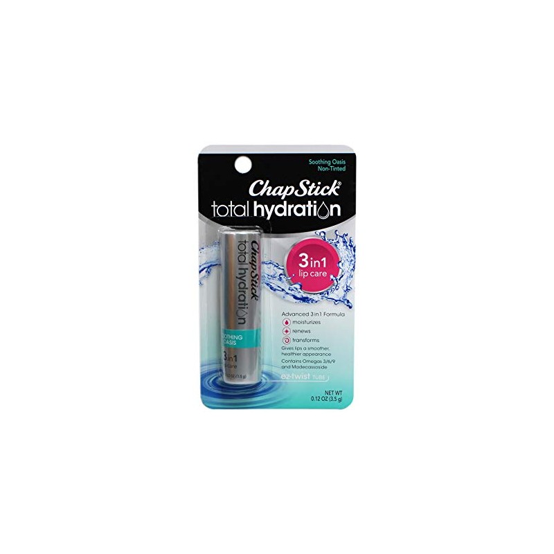 ChapStick Total Hydration 3-in-1 Lip Care Soothing Oasis 0.12 oz