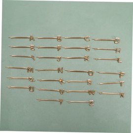 Baluue 26pcs Metal Letter Hairpin Girls Barrettes for Hair Styling Unique Design Hairpins for Women