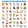 GOZINA 74 PCS Cute Animal Stickers for Children Include 24