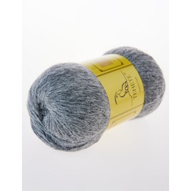 TEHETE Angora Wool Yarn for Crocheting Soft Luxurious Fuzzy Chunky Angora Rabbit Hair Knitting Yarn(Grey,1Ball)