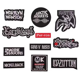 Wdlife Patch Applique Iron Patch Embroidery Men's Jacket Patch Repair Cool DIY Clothes Fashionable Patch Emblem Repair Black 11 Pieces