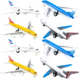 8 Pcs 6 inch Pull Back Airplane Toys Mini Diecast Airplanes Metal Planes Model Airlines Plane Toys for Kids Birthday Party Favor Gifts