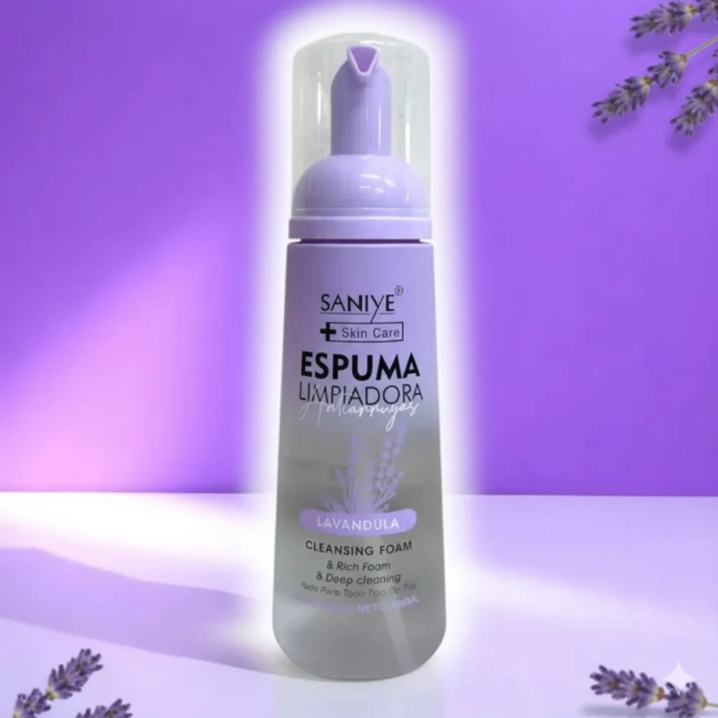Espuma Limpiadora Hidratante Facial 200ml Lavandula Saniye Mixta Día/noche