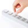 Sanwa Supply TAP-CAP2P50 Outlet Safety Cap, 2P Compatible, 50 Pieces,