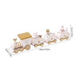 ZYDYRX White Wooden Train Small Christmas Train Wooden Xmas Window Ornament Christmas Decoration Wooden Gift for Christmas Decoration Landscape Children