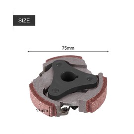 Keenso Clutch Pad, Aluminium Centrifugal Clutch Pad with 3 Springs for 2-Stroke Mini Quad Pocket Bike Dirt Bike ATV Scooter