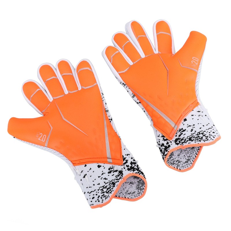 2pcs Soccer Gloves Nylon Polyurethane Fiber Latex Breathable Strong Grip