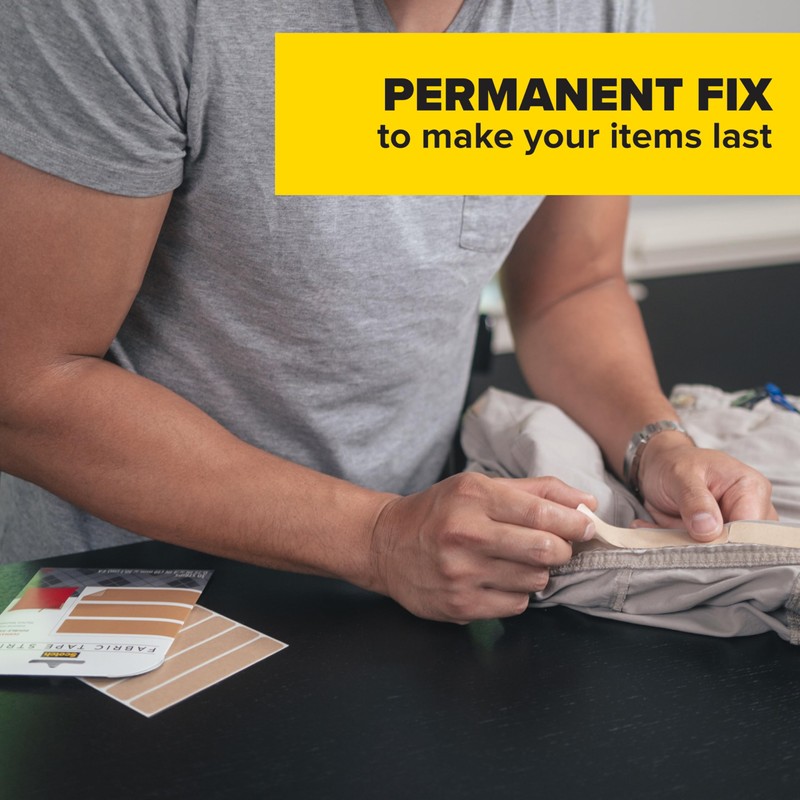 Scotch Permanent Fabric Tape Strips, 0.75 in. x 4 in.,