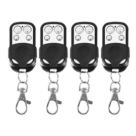 Sunydog 4Pcs Universal Garage Door Opener Remote, Remote Control Key Fobs One-click Theft Against 4 Buttons Simple Pairing 433MHz for Car Garage Door Gate Skylight